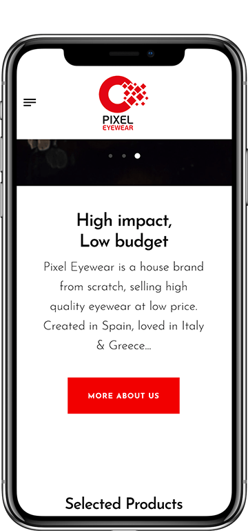 Pixel Eyewear Phone Mockup